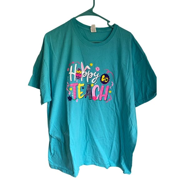 Easter Teacher T-Shirt Hoppy To Teach Tee Size XXL - Picture 2 of 4